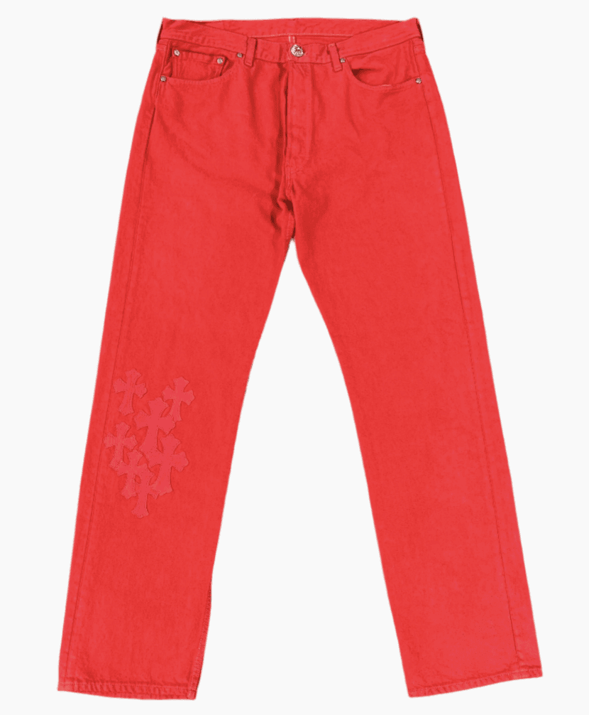 Chrome Hearts Red Paris Limited Edition 501 Jeans